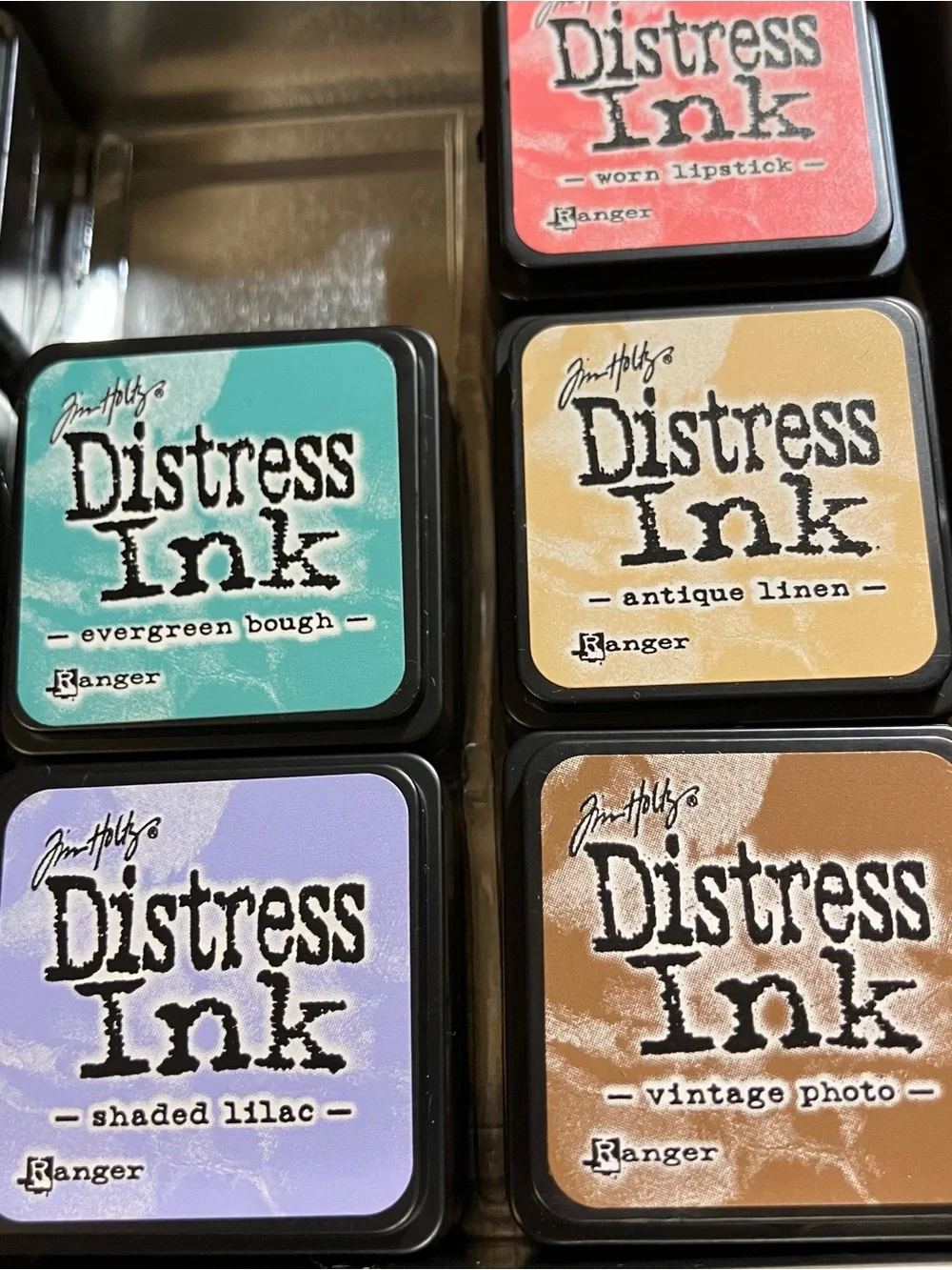 Tim Holtz Distress Ink Mini Stamp Pads Lot of 11 in Case